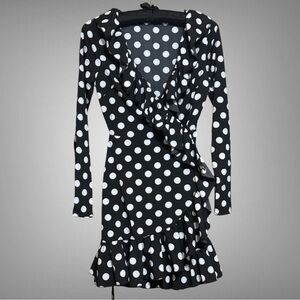 ÉTOPHE STUDIOS POLKA DOTS WRAP DRESS SIZE SMALL